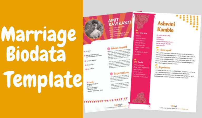 How To Create A Free Professional Marriage Biodata Template Format pdf ...