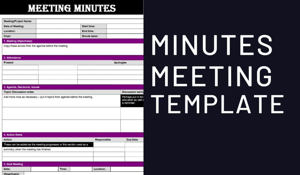 How To Create A Free Minutes Meeting Template