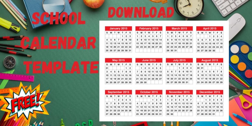 Best School Calendar Template Free DownloadTemplate Care