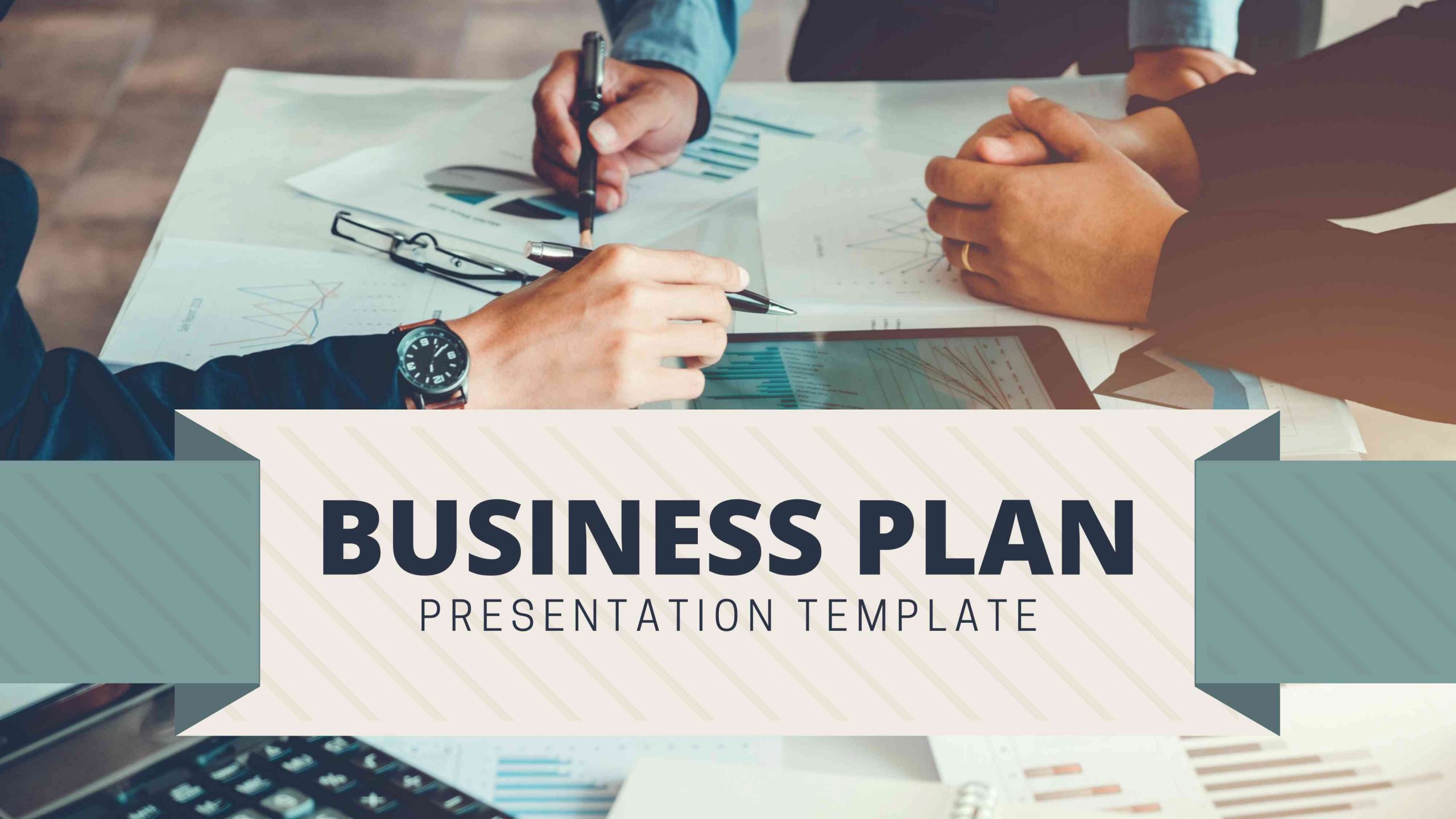 Beige Grey And Teal Minimalist Business Plan Presentation