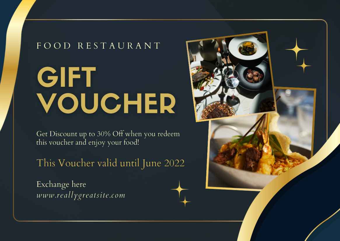 Gift Voucher Food Restaurant_