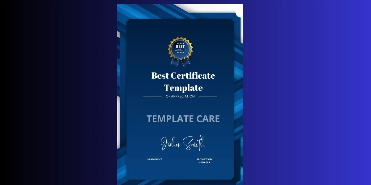 Best Certificate Blank Template